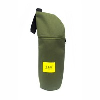 Best Quality Customized Outdoor Portable Heavy Canvas Cup Wine Bottle Round Bottom Carry Bag With Handle