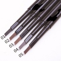 5 colors no logo no box 2 in 1 automatic water proof eyebrow pencil