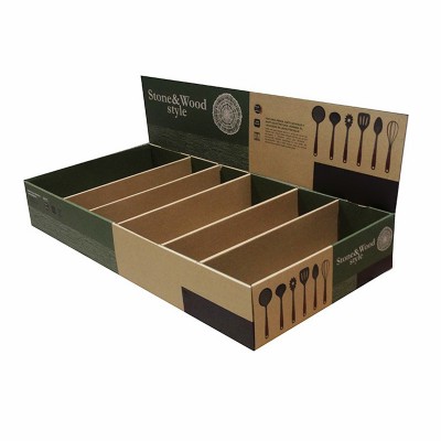 Custom Corrugated Paper Foldable PDQ Counter Kitchen Display Box Unit