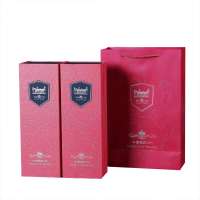 Custom Factory Folded Magnetic Closure Rigid Cardboard Box For Two Pack Bottle Wine Gift Box