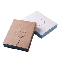 Customized Rectangle 300gsm Kraft Paper Baking Gift Packaging Box