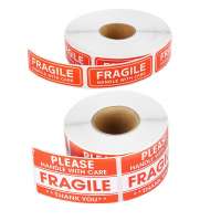 Special Art Paper Adhesive Handle With Care Fragile Warning Shipping Label Sticker